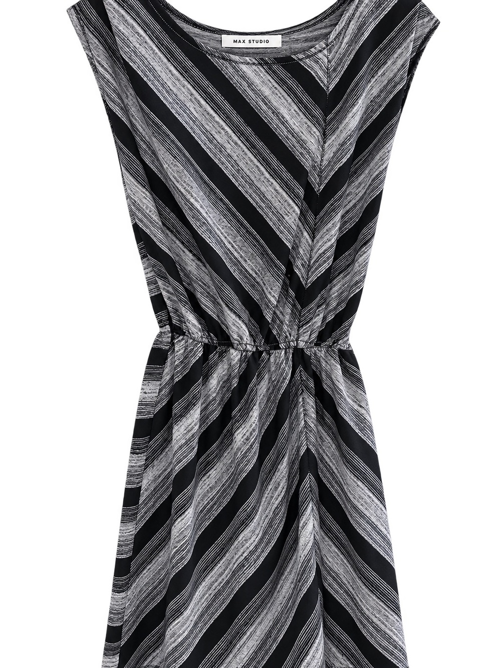 Max Studio Black Gray Chevron Stripe Dress Size XS